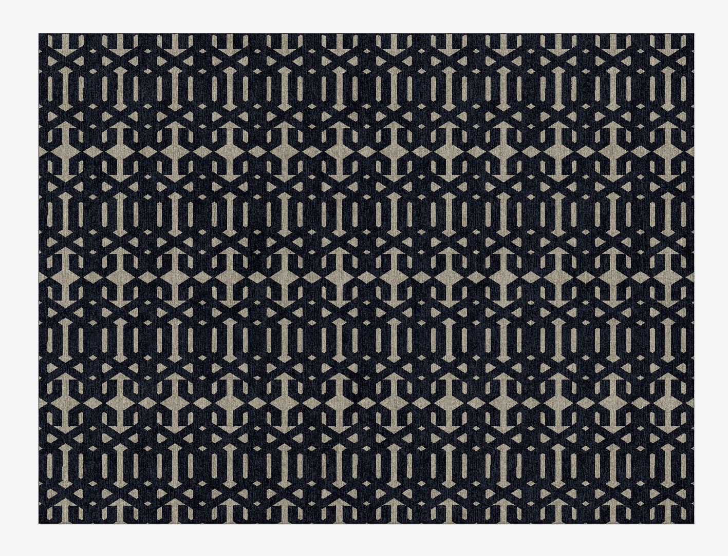 Ribbing Geometric Rectangle Hand Knotted Tibetan Wool Custom Rug by Rug Artisan