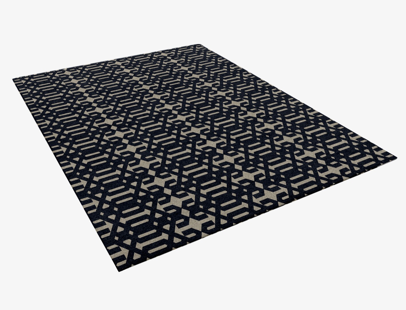 Ribbing Geometric Rectangle Hand Knotted Tibetan Wool Custom Rug by Rug Artisan