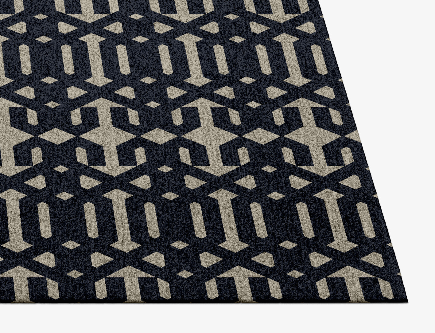 Ribbing Geometric Rectangle Hand Knotted Tibetan Wool Custom Rug by Rug Artisan