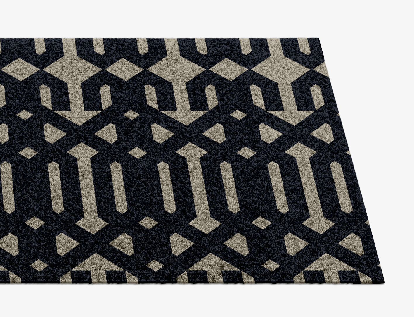 Ribbing Geometric Runner Hand Knotted Tibetan Wool Custom Rug by Rug Artisan