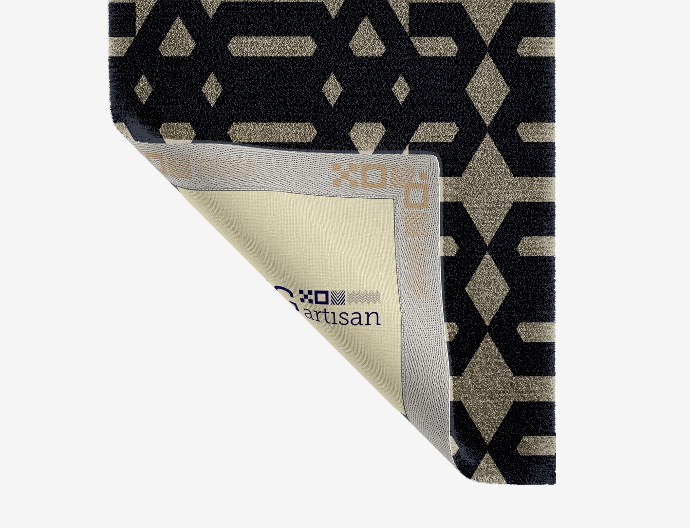 Ribbing Geometric Runner Hand Knotted Tibetan Wool Custom Rug by Rug Artisan