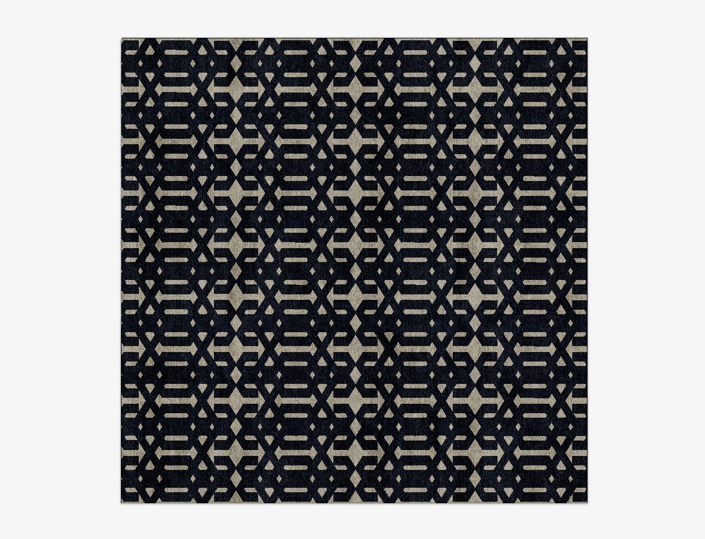 Ribbing Geometric Square Hand Knotted Bamboo Silk Custom Rug by Rug Artisan