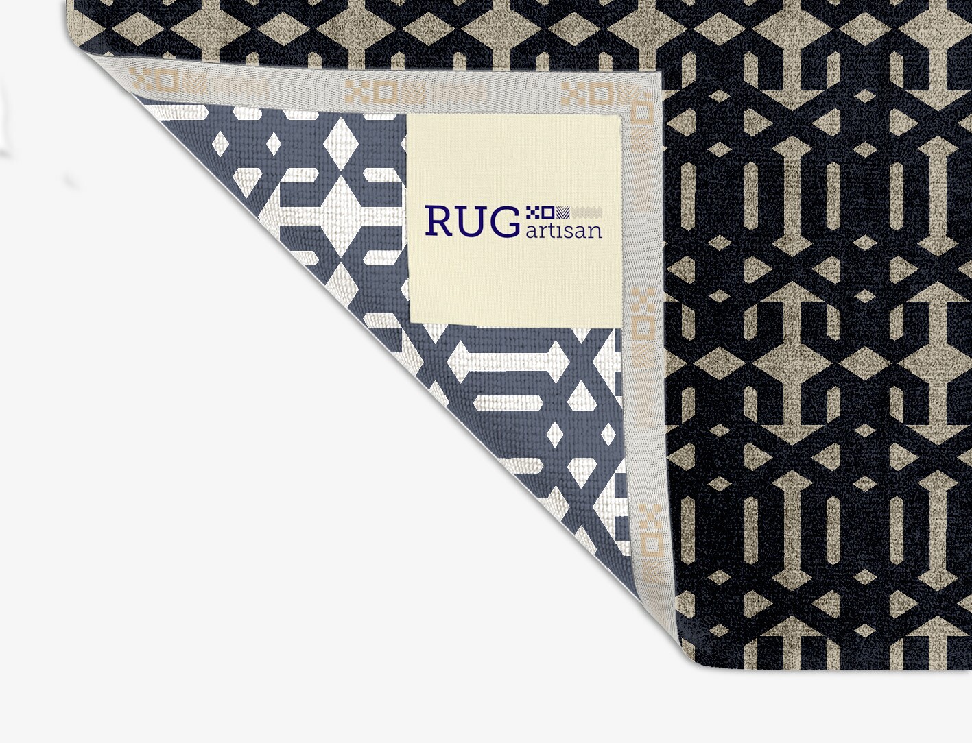Ribbing Geometric Square Hand Knotted Bamboo Silk Custom Rug by Rug Artisan