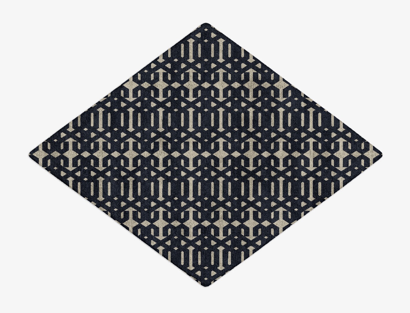 Ribbing Geometric Diamond Hand Tufted Bamboo Silk Custom Rug by Rug Artisan