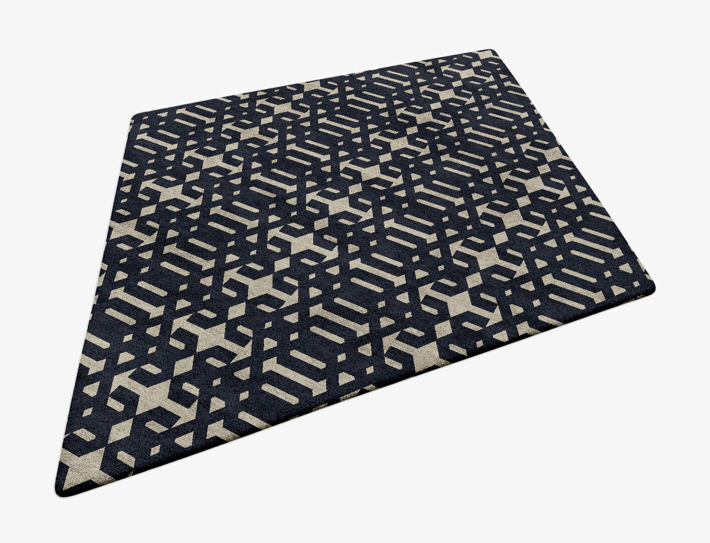 Ribbing Geometric Diamond Hand Tufted Bamboo Silk Custom Rug by Rug Artisan