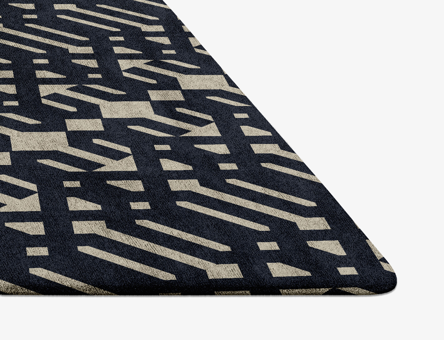 Ribbing Geometric Diamond Hand Tufted Bamboo Silk Custom Rug by Rug Artisan