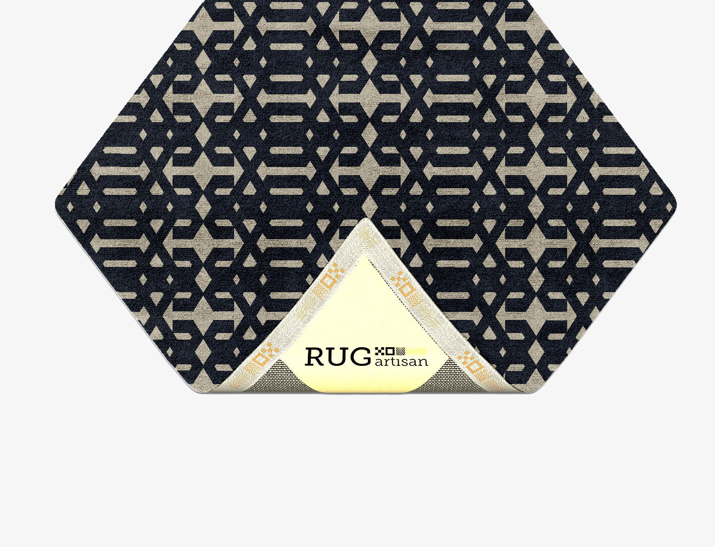 Ribbing Geometric Diamond Hand Tufted Bamboo Silk Custom Rug by Rug Artisan