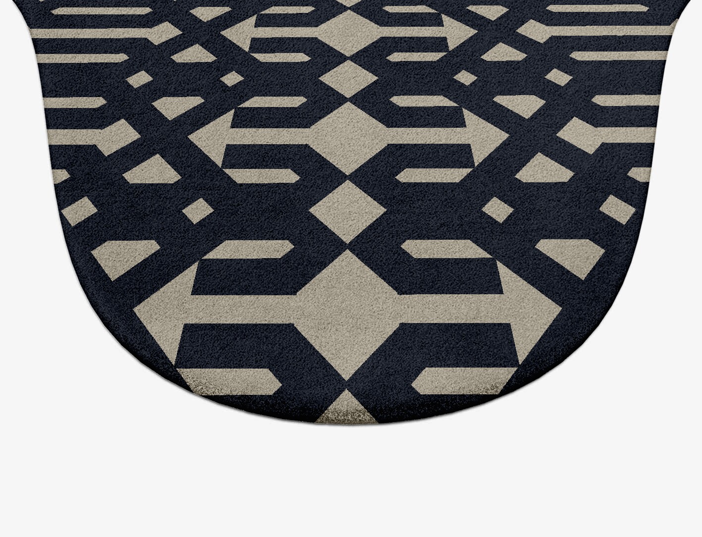 Ribbing Geometric Drop Hand Tufted Pure Wool Custom Rug by Rug Artisan