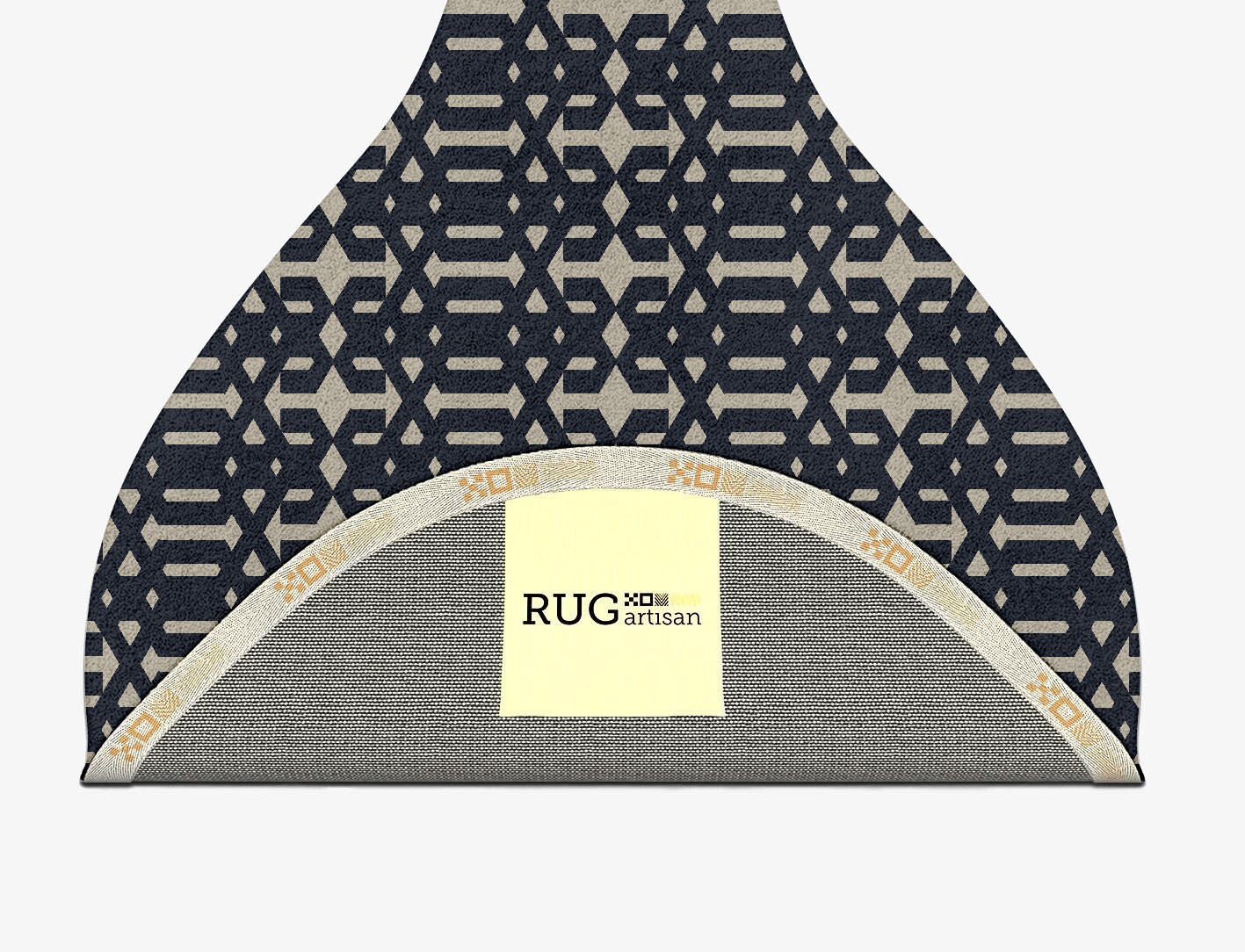 Ribbing Geometric Drop Hand Tufted Pure Wool Custom Rug by Rug Artisan