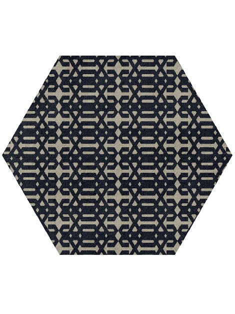 Ribbing Geometric Hexagon Hand Tufted Pure Wool Custom Rug by Rug Artisan
