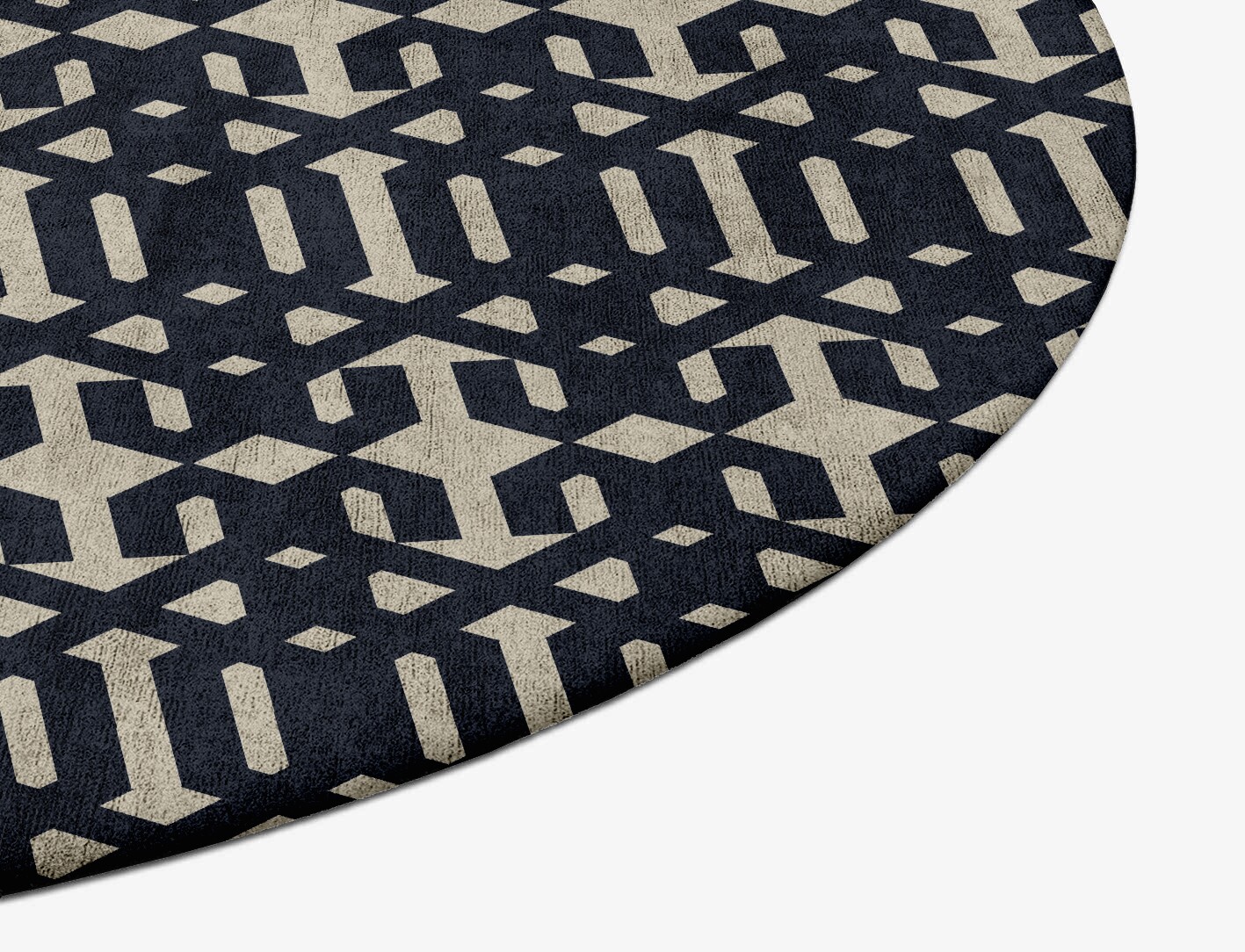 Ribbing Geometric Oval Hand Tufted Bamboo Silk Custom Rug by Rug Artisan