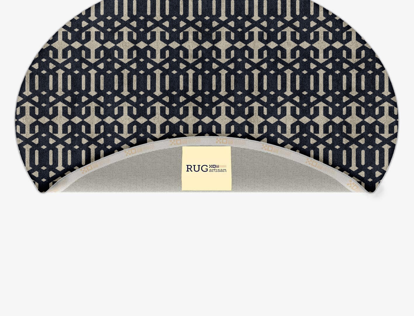 Ribbing Geometric Oval Hand Tufted Bamboo Silk Custom Rug by Rug Artisan