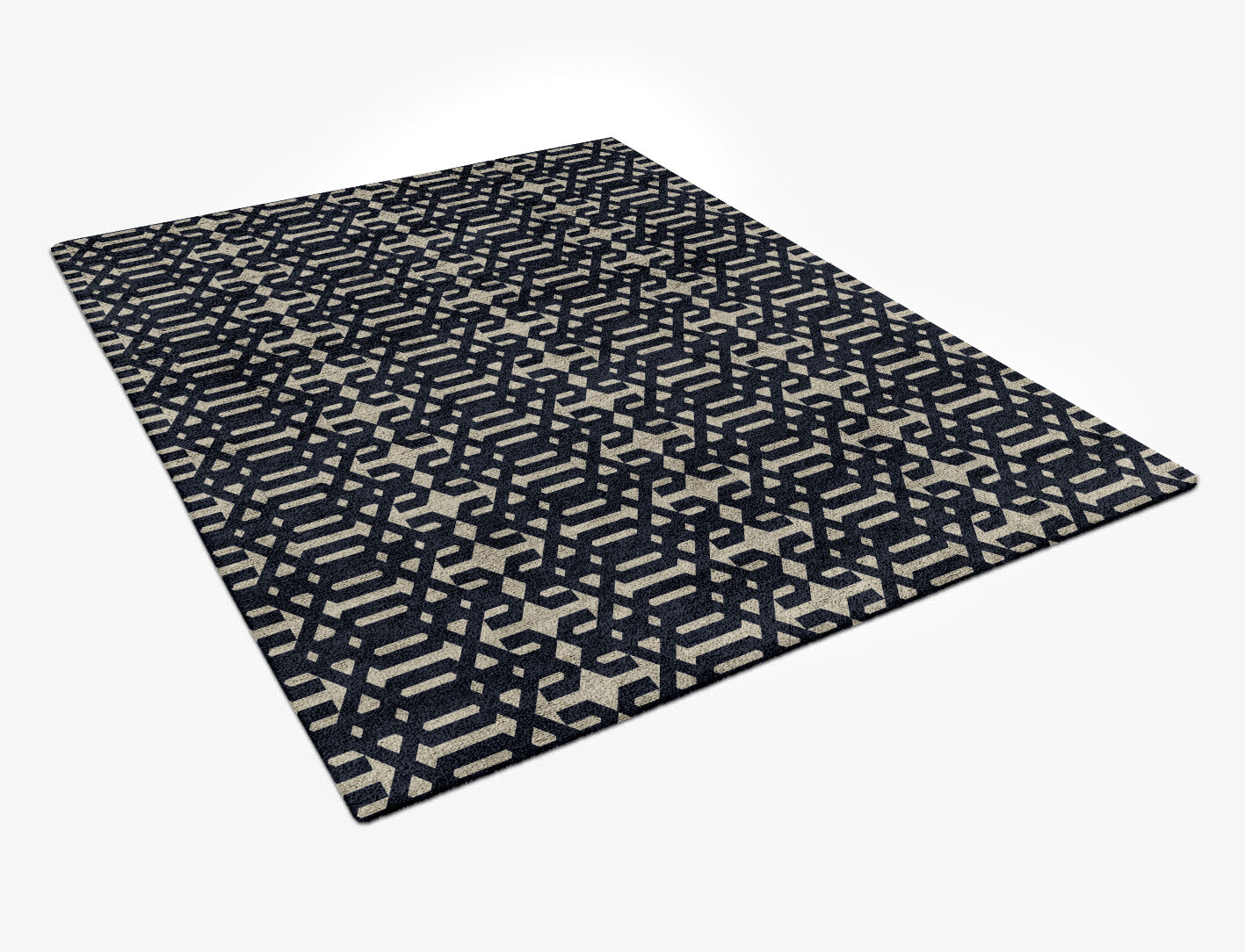 Ribbing Geometric Rectangle Hand Tufted Bamboo Silk Custom Rug by Rug Artisan