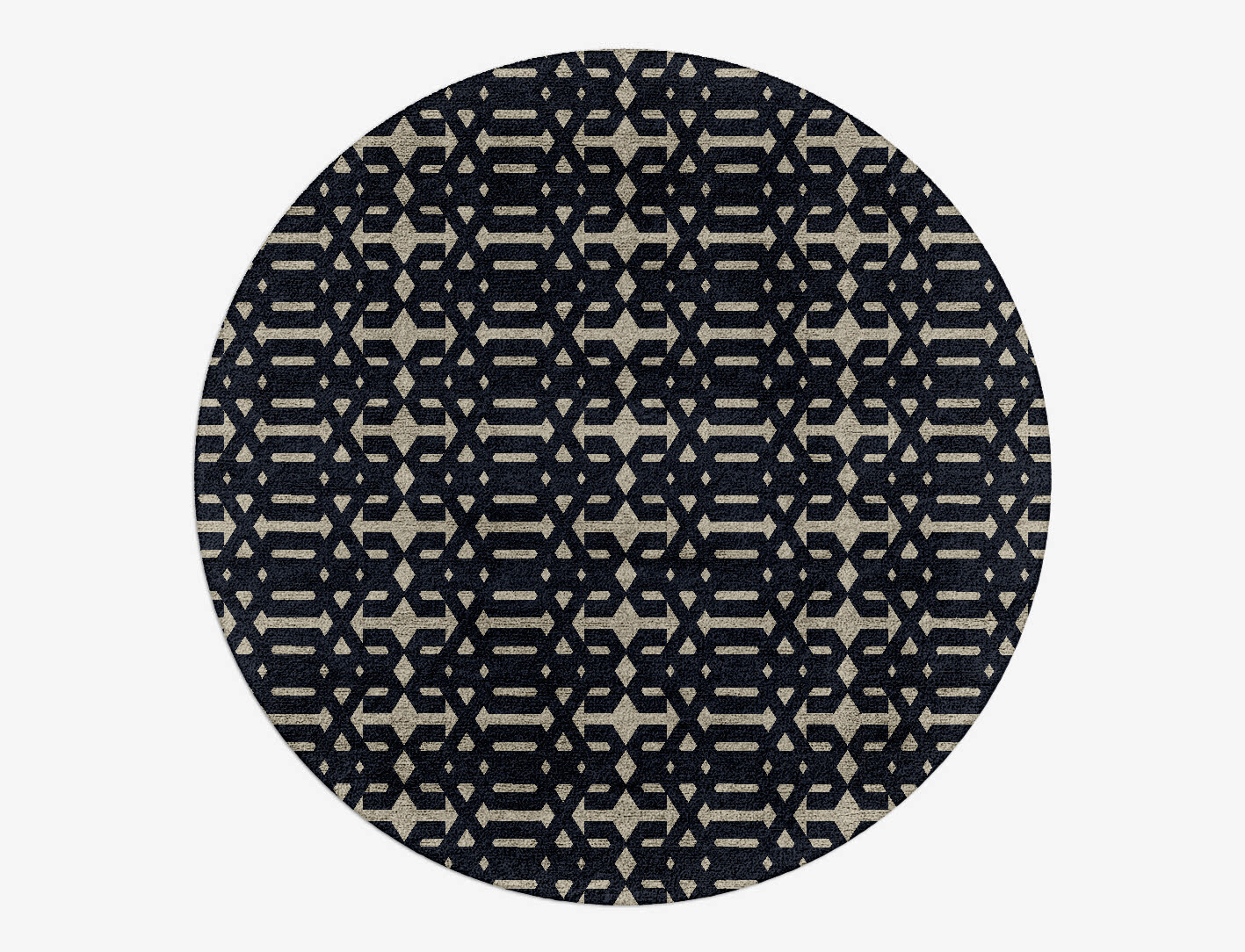 Ribbing Geometric Round Hand Tufted Bamboo Silk Custom Rug by Rug Artisan