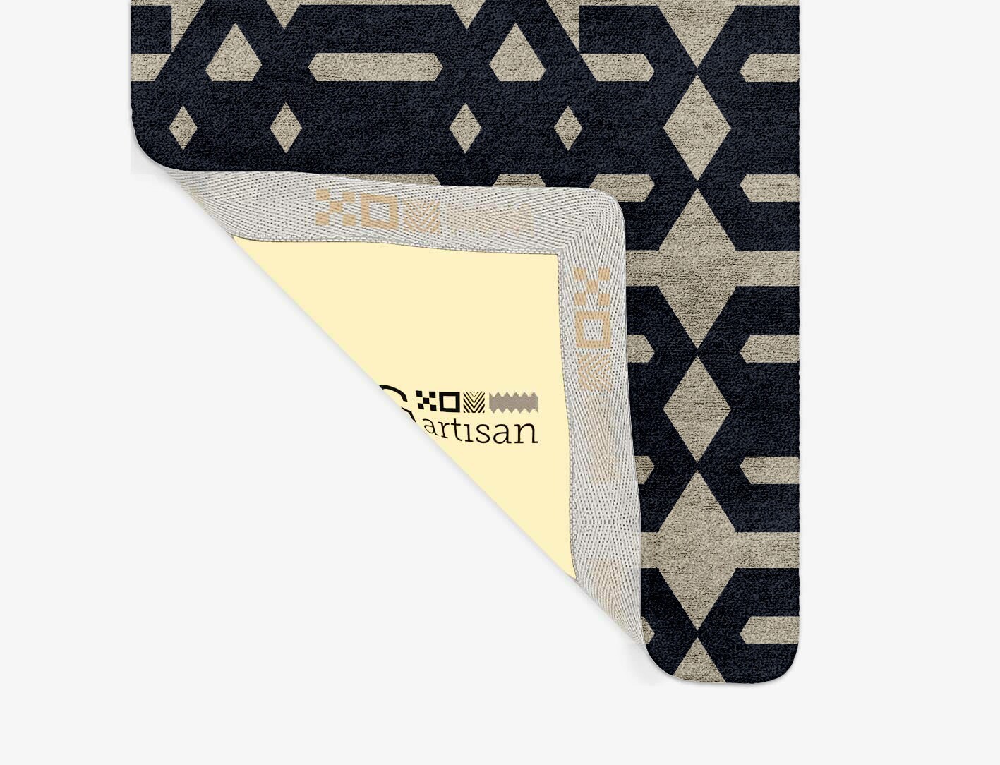 Ribbing Geometric Runner Hand Tufted Bamboo Silk Custom Rug by Rug Artisan