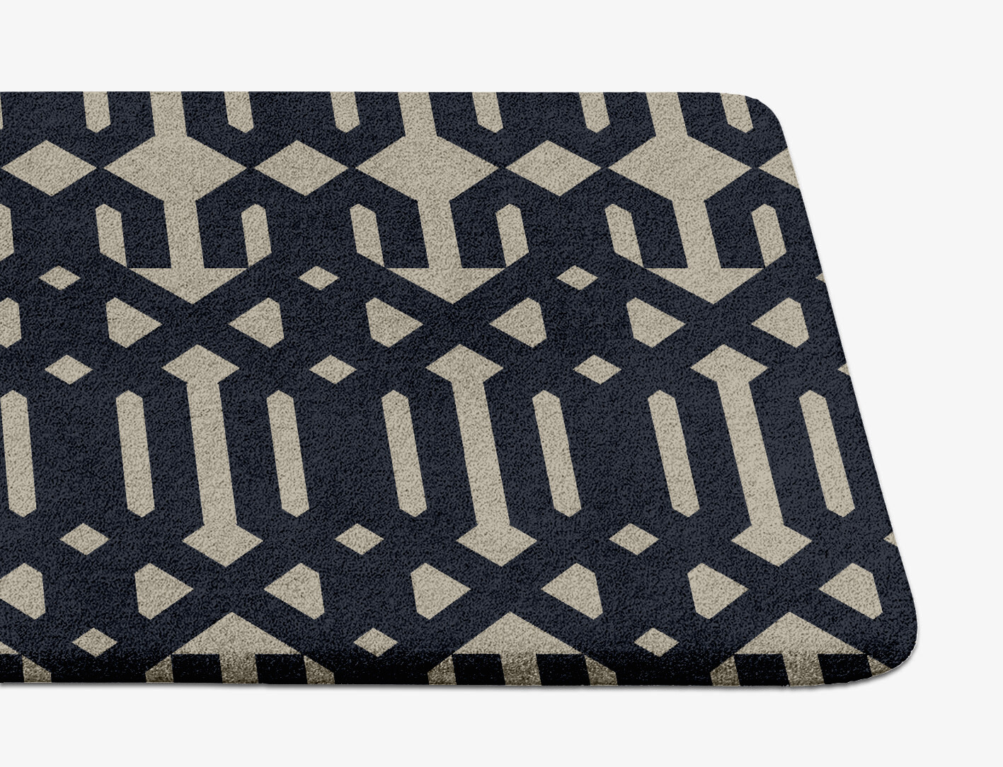Ribbing Geometric Runner Hand Tufted Pure Wool Custom Rug by Rug Artisan