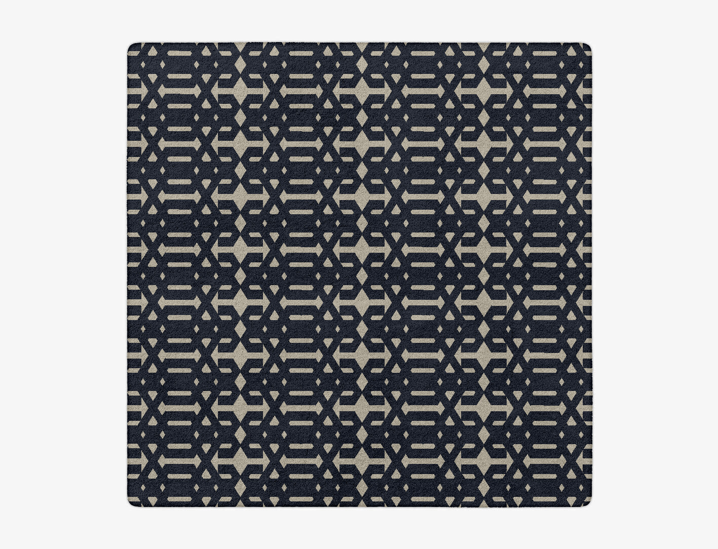 Ribbing Geometric Square Hand Tufted Pure Wool Custom Rug by Rug Artisan