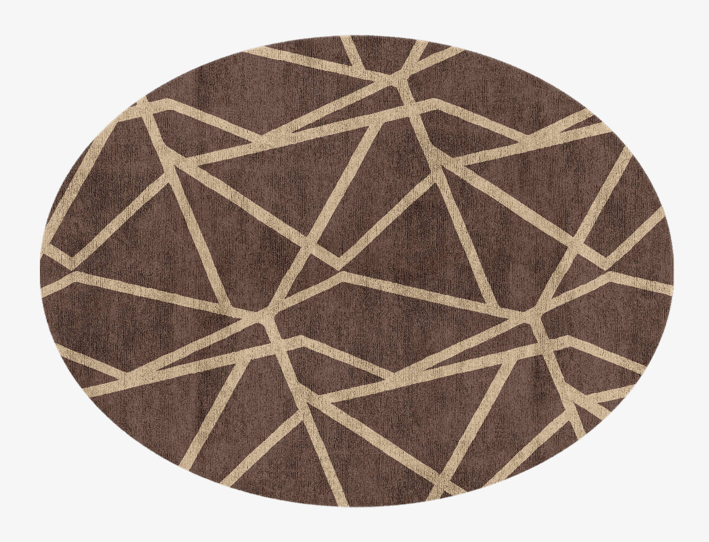 Riddle Minimalist Oval Hand Knotted Bamboo Silk Custom Rug by Rug Artisan