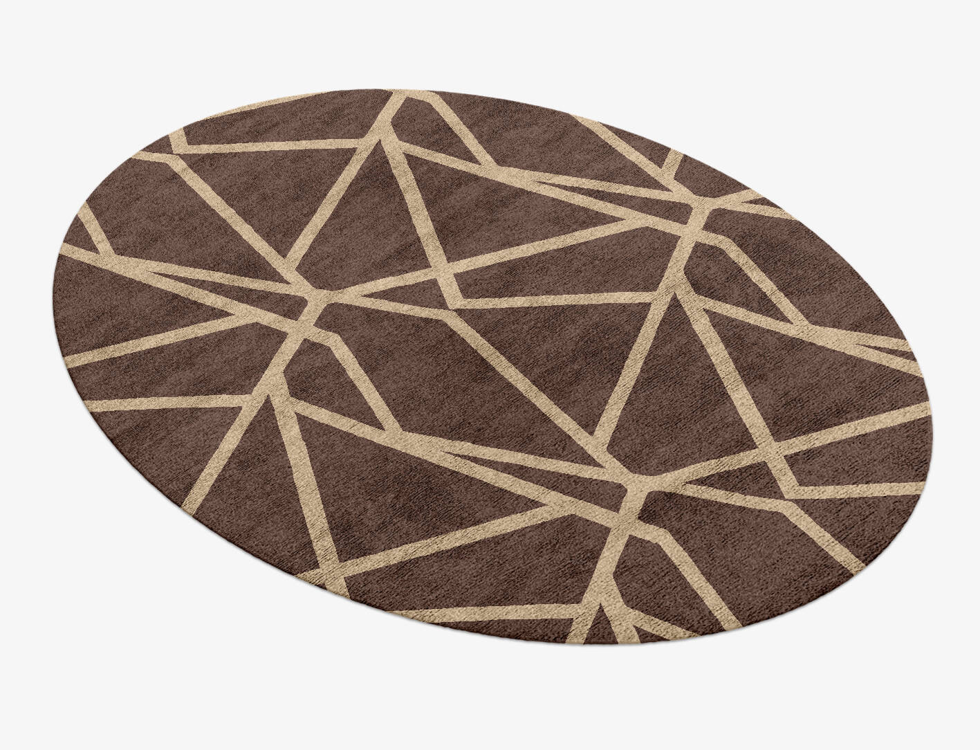 Riddle Minimalist Oval Hand Knotted Bamboo Silk Custom Rug by Rug Artisan
