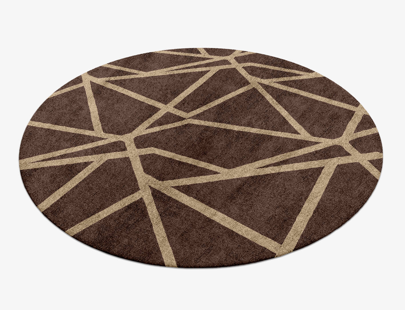 Riddle Minimalist Round Hand Knotted Bamboo Silk Custom Rug by Rug Artisan