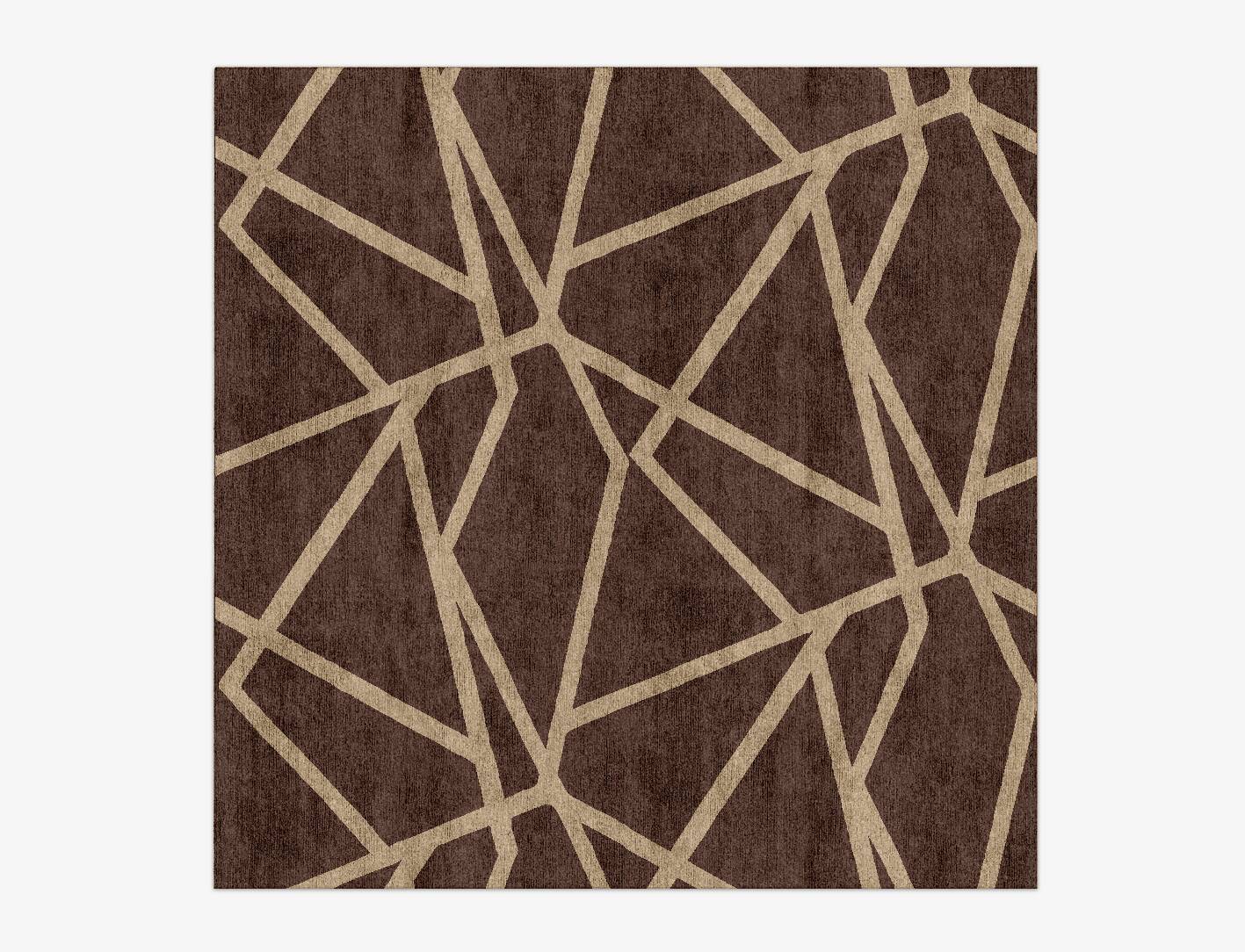 Riddle Minimalist Square Hand Knotted Bamboo Silk Custom Rug by Rug Artisan