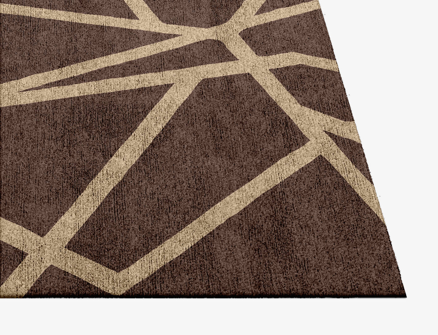 Riddle Minimalist Square Hand Knotted Bamboo Silk Custom Rug by Rug Artisan