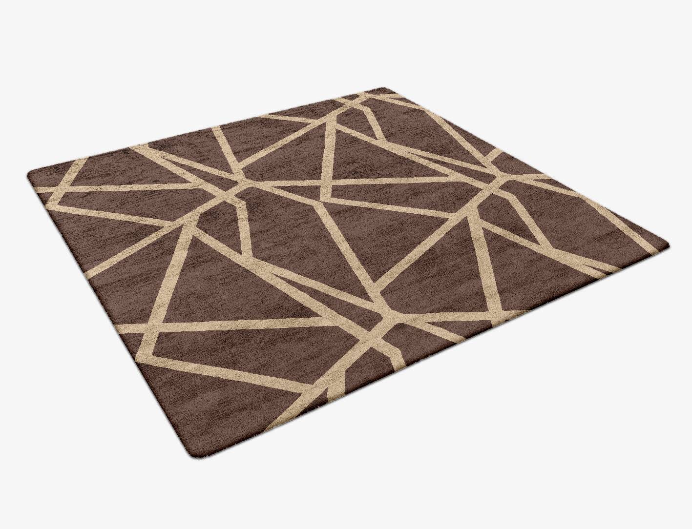 Riddle Minimalist Square Hand Tufted Bamboo Silk Custom Rug by Rug Artisan