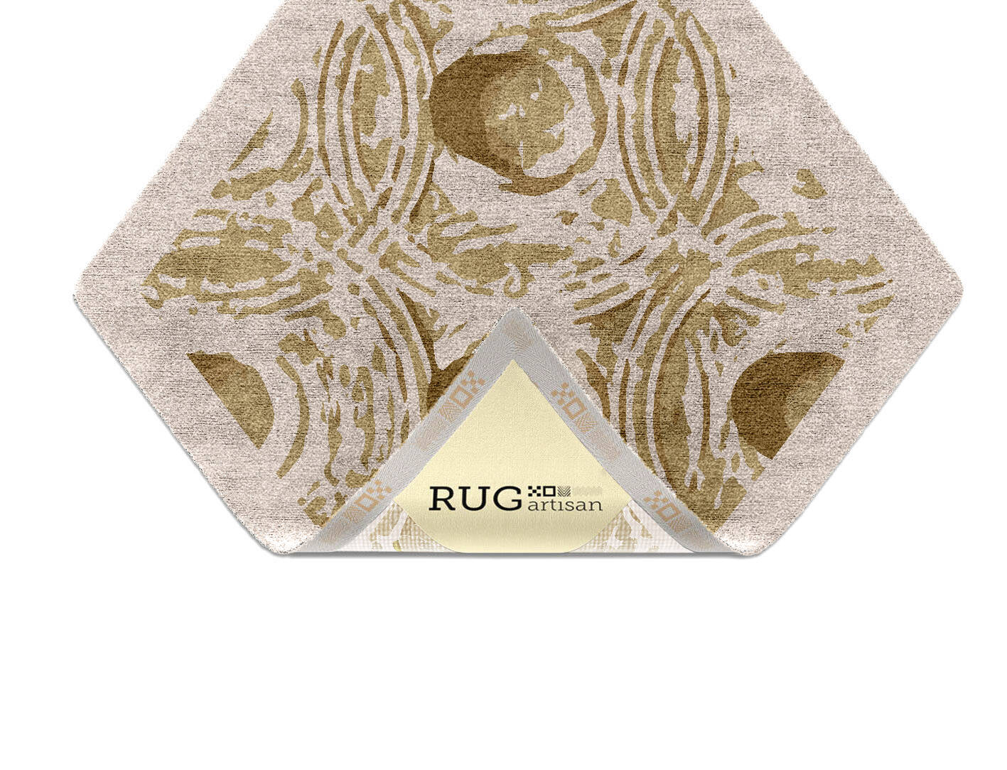 Ridges Origami Diamond Hand Knotted Bamboo Silk Custom Rug by Rug Artisan