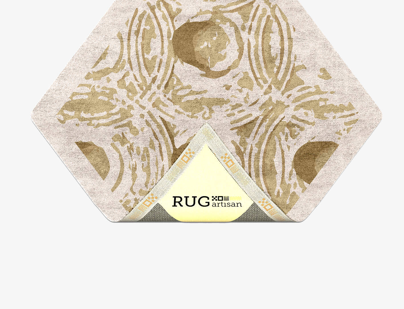 Ridges Origami Diamond Hand Tufted Bamboo Silk Custom Rug by Rug Artisan
