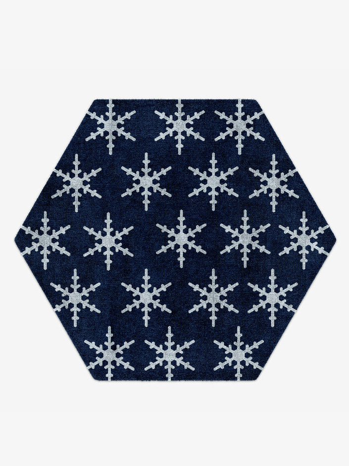 Rimed Geometric Hexagon Hand Knotted Bamboo Silk Custom Rug by Rug Artisan