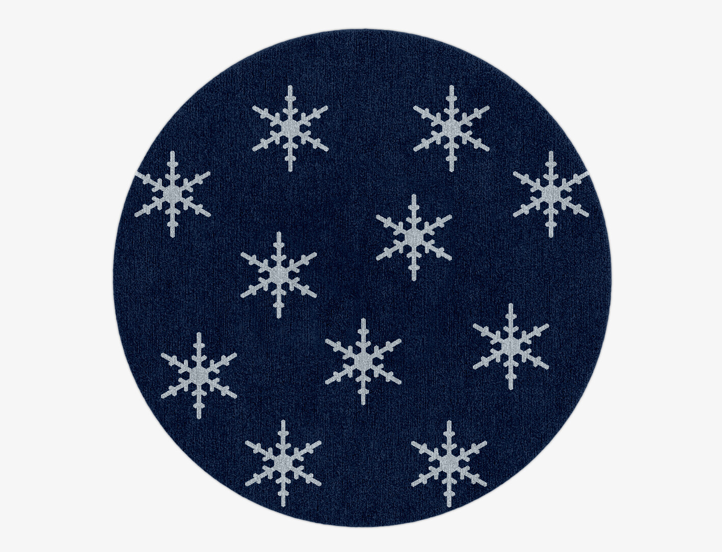Rimed Geometric Round Hand Knotted Tibetan Wool Custom Rug by Rug Artisan