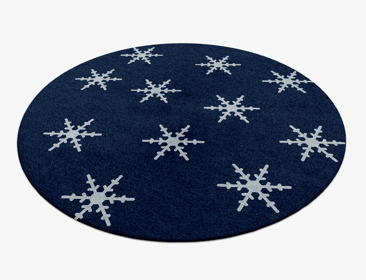 Rimed Geometric Round Hand Knotted Tibetan Wool Custom Rug by Rug Artisan