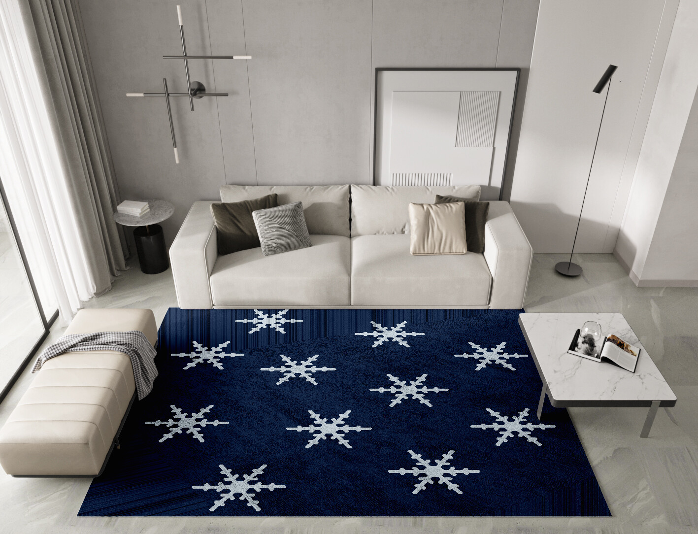 Rimed Geometric Rectangle Hand Tufted Bamboo Silk Custom Rug by Rug Artisan