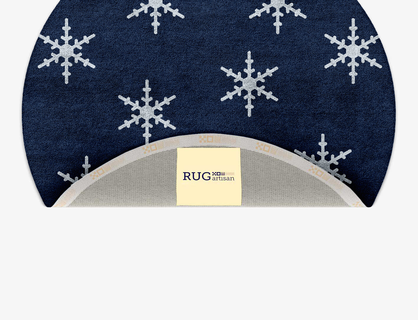 Rimed Geometric Round Hand Tufted Bamboo Silk Custom Rug by Rug Artisan