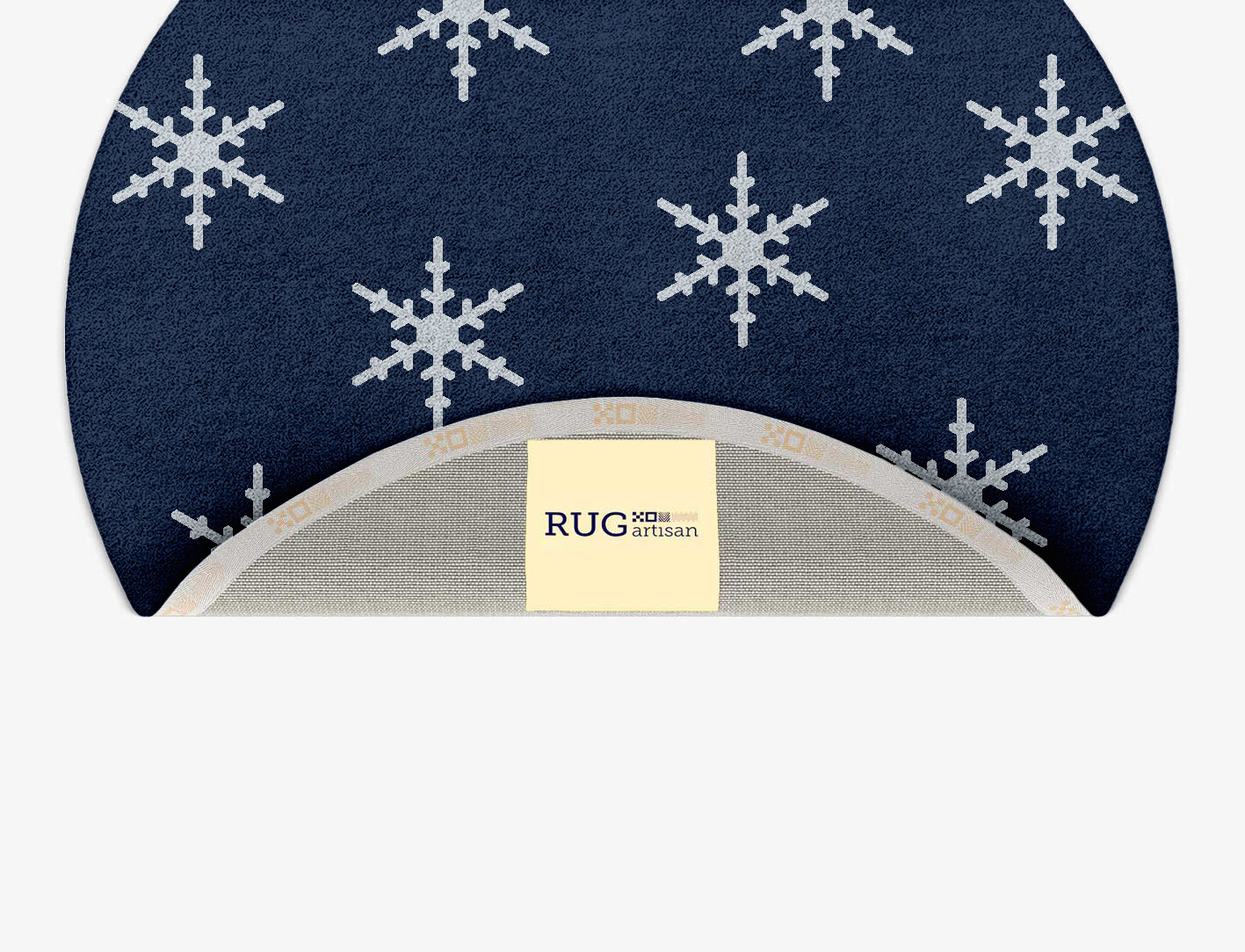 Rimed Geometric Round Hand Tufted Pure Wool Custom Rug by Rug Artisan