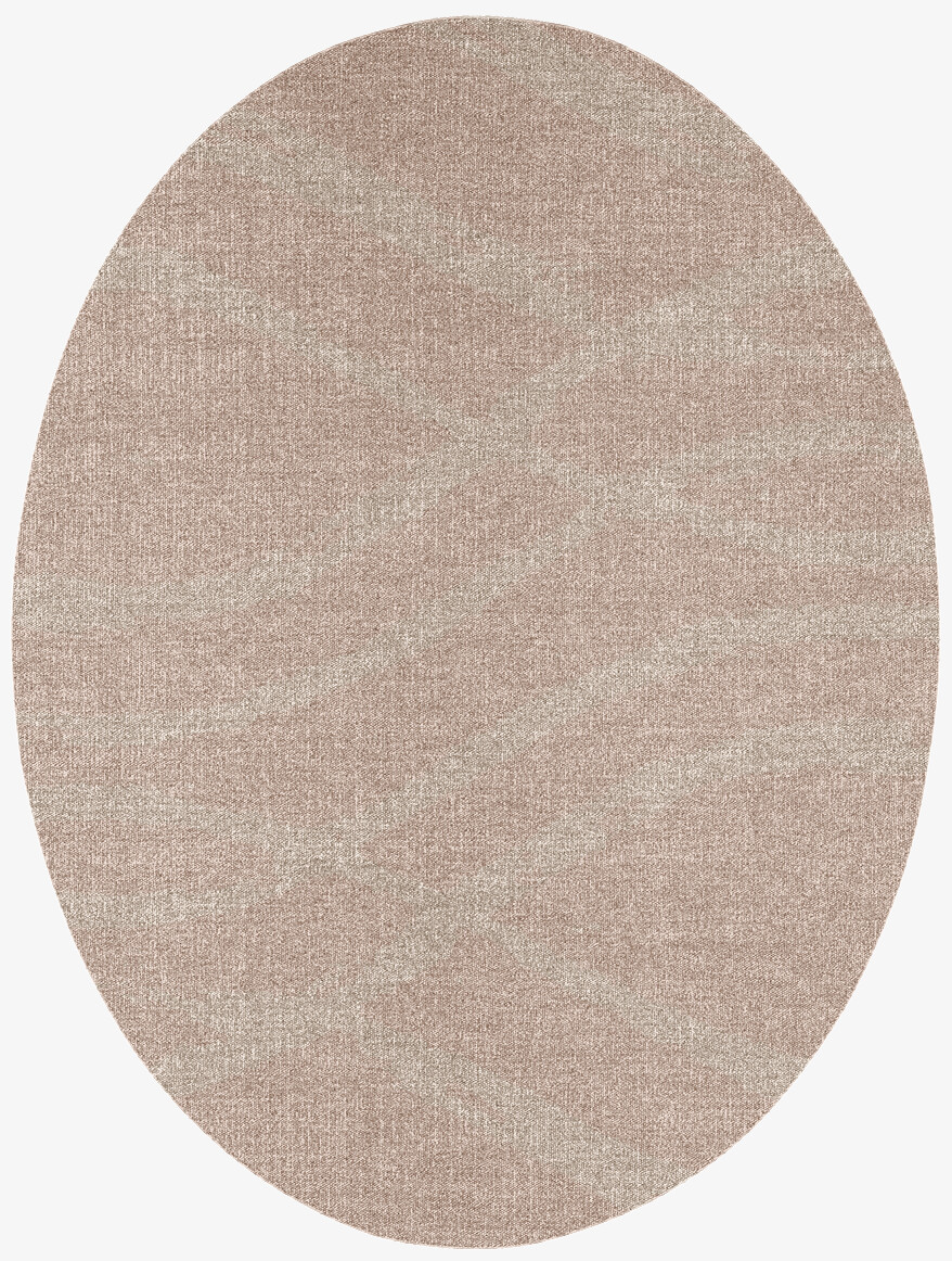 Ripple Minimalist Oval Flatweave New Zealand Wool Custom Rug by Rug Artisan