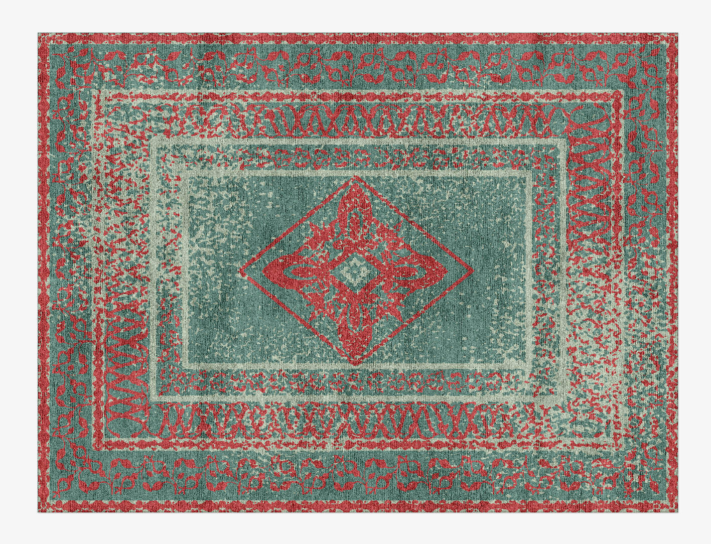 Riqa Vintage Rectangle Hand Knotted Bamboo Silk Custom Rug by Rug Artisan