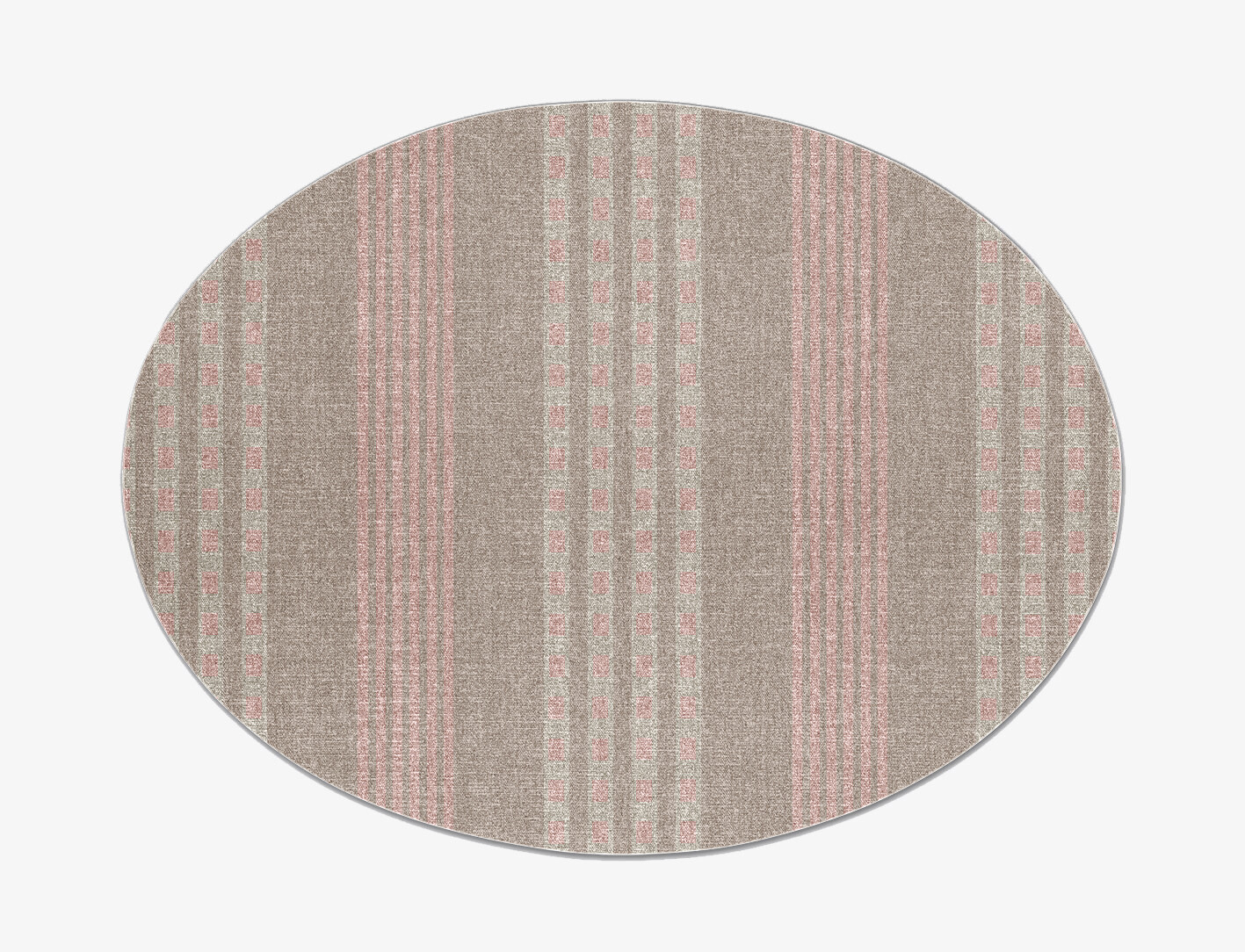 Roadway Geometric Oval Flatweave New Zealand Wool Custom Rug by Rug Artisan