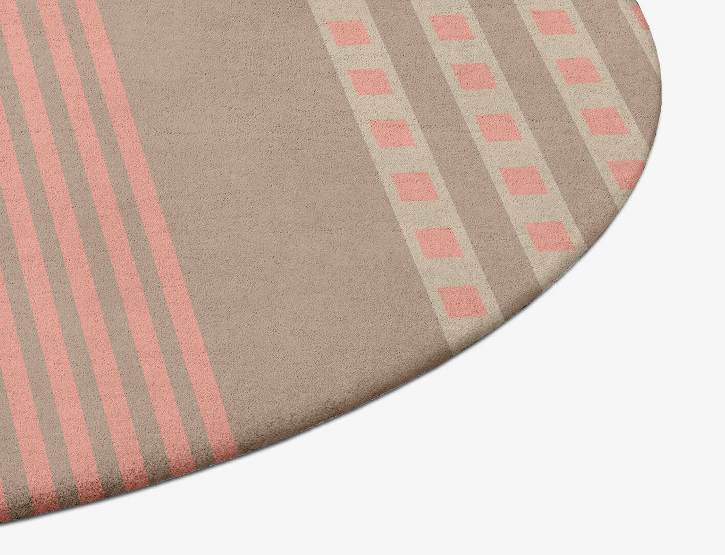 Roadway Geometric Oval Hand Tufted Pure Wool Custom Rug by Rug Artisan