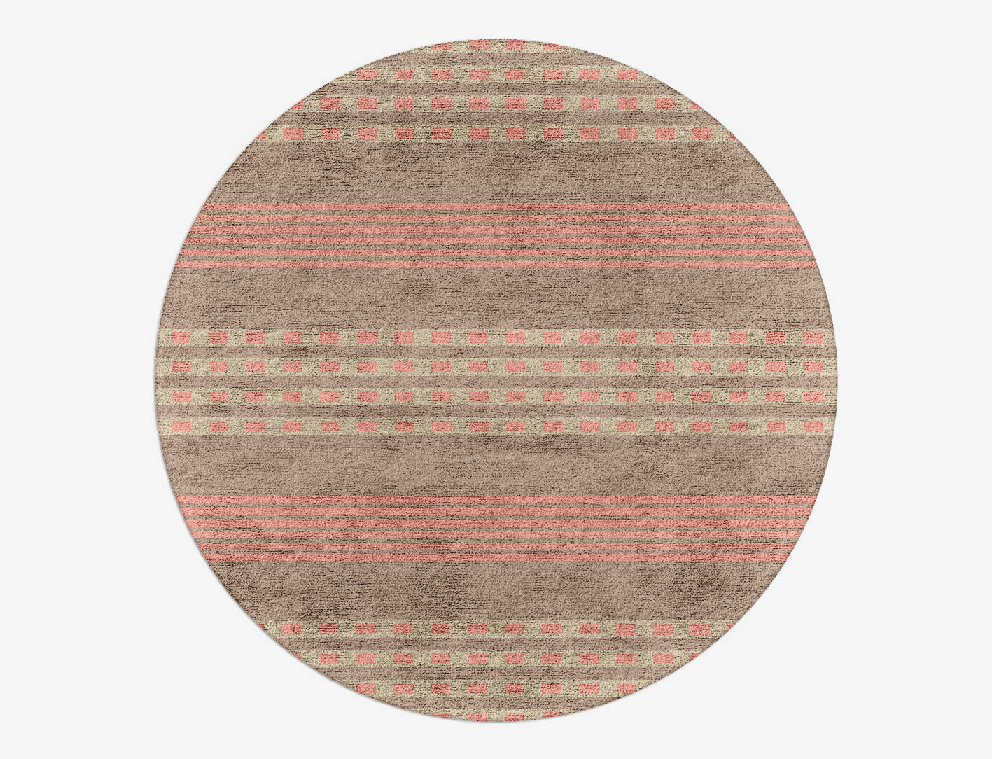 Roadway Geometric Round Hand Tufted Bamboo Silk Custom Rug by Rug Artisan