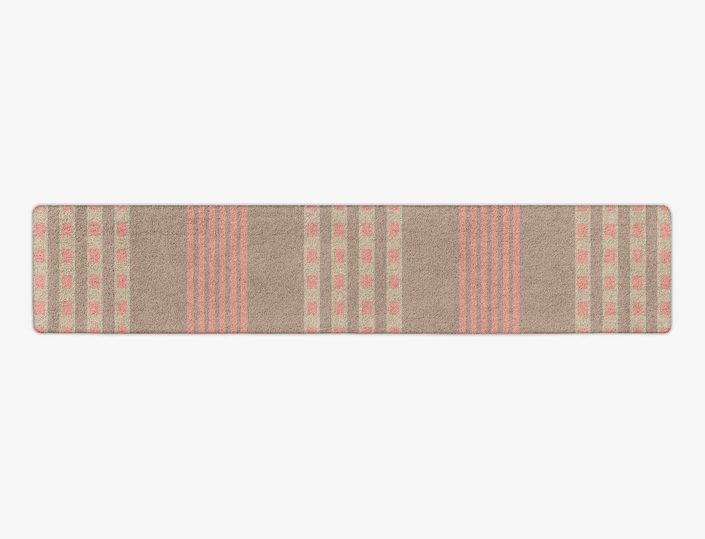 Roadway Geometric Runner Hand Tufted Pure Wool Custom Rug by Rug Artisan