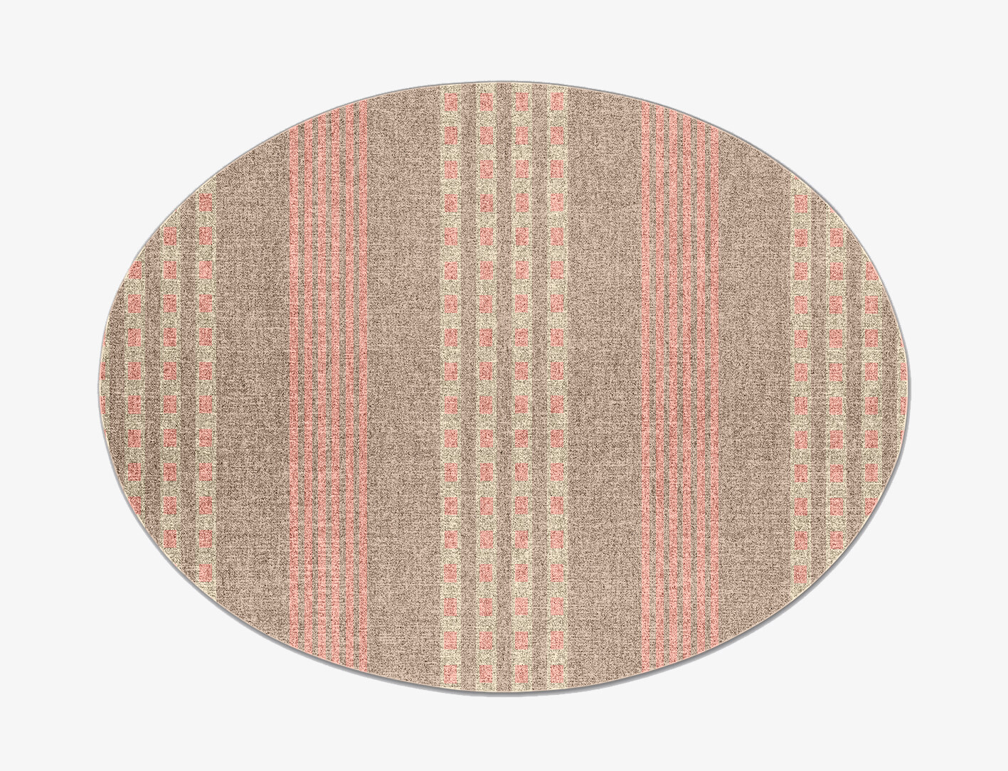 Roadway Geometric Oval Outdoor Recycled Yarn Custom Rug by Rug Artisan