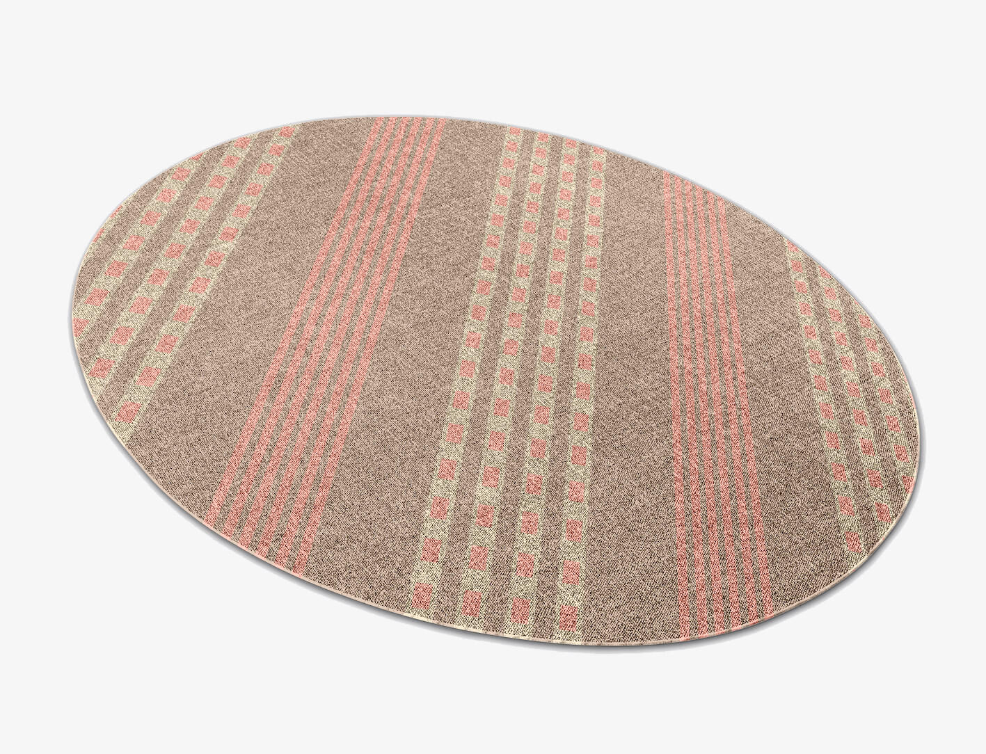 Roadway Geometric Oval Outdoor Recycled Yarn Custom Rug by Rug Artisan