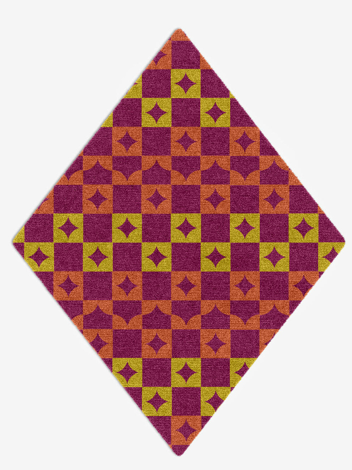 Robin Geometric Diamond Hand Knotted Tibetan Wool Custom Rug by Rug Artisan