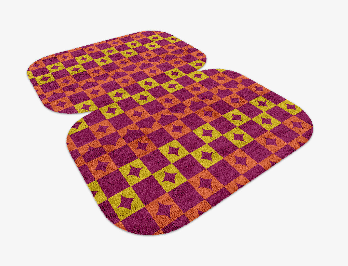 Robin Geometric Eight Hand Knotted Bamboo Silk Custom Rug by Rug Artisan
