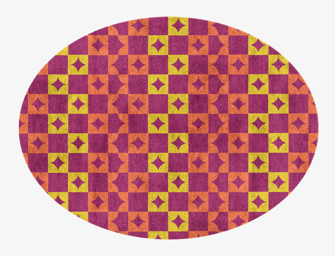 Robin Geometric Oval Hand Knotted Bamboo Silk Custom Rug by Rug Artisan