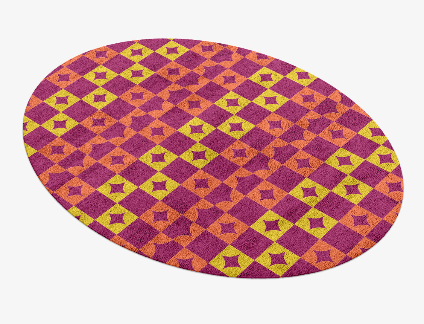 Robin Geometric Oval Hand Knotted Bamboo Silk Custom Rug by Rug Artisan