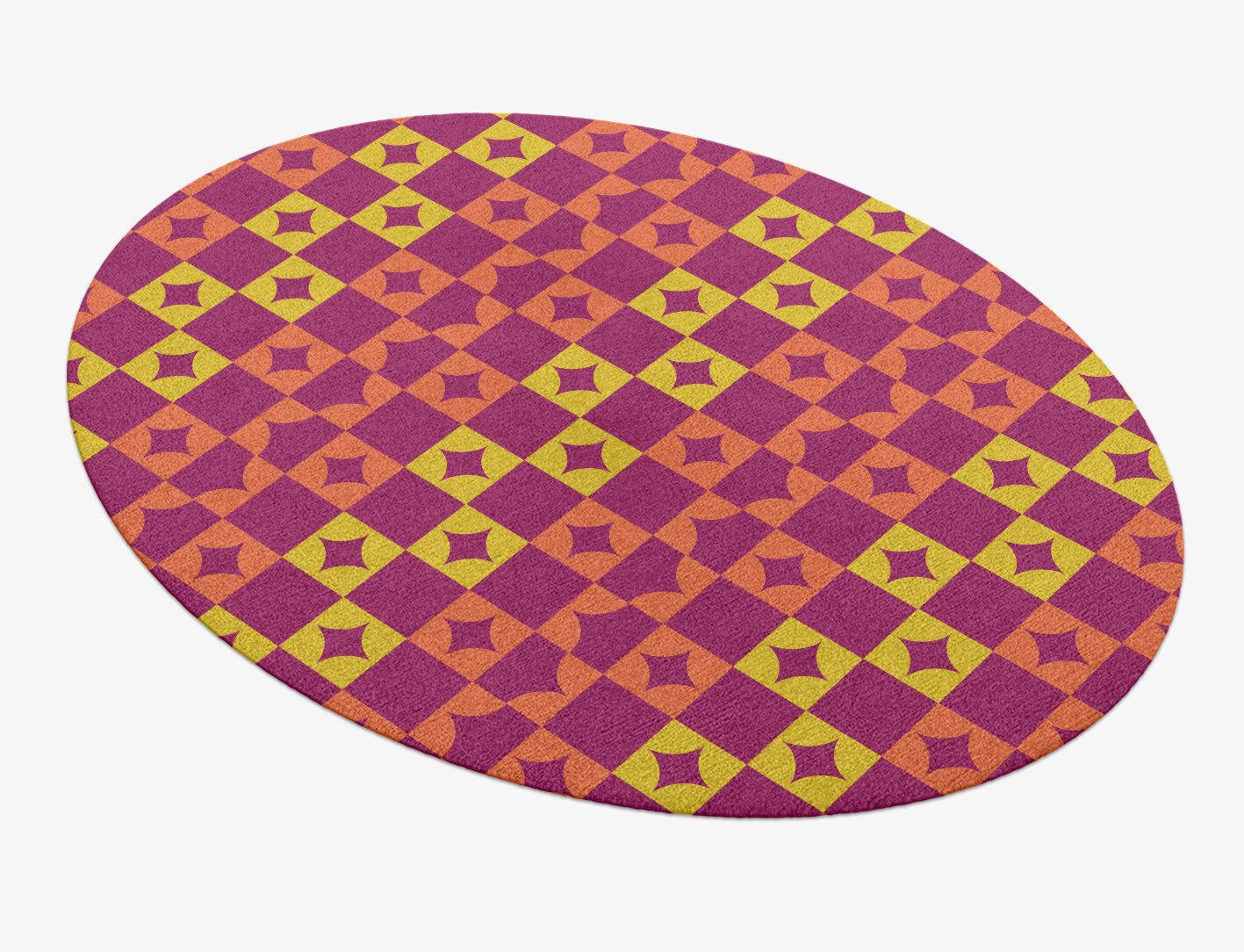 Robin Geometric Oval Hand Knotted Tibetan Wool Custom Rug by Rug Artisan