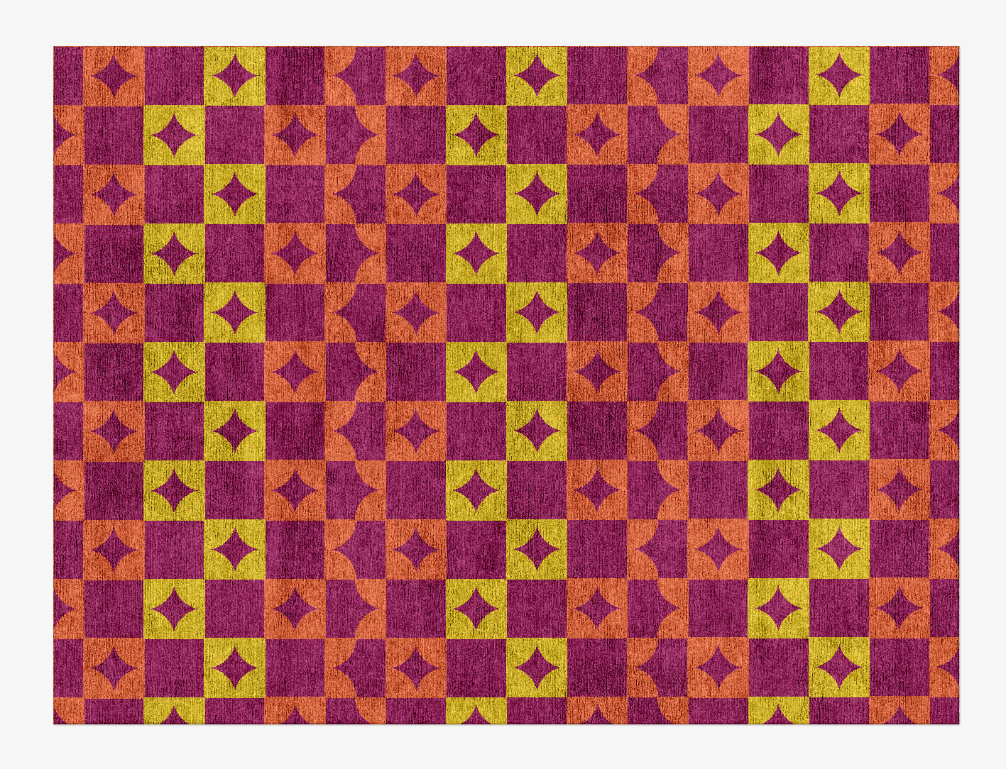Robin Geometric Rectangle Hand Knotted Bamboo Silk Custom Rug by Rug Artisan