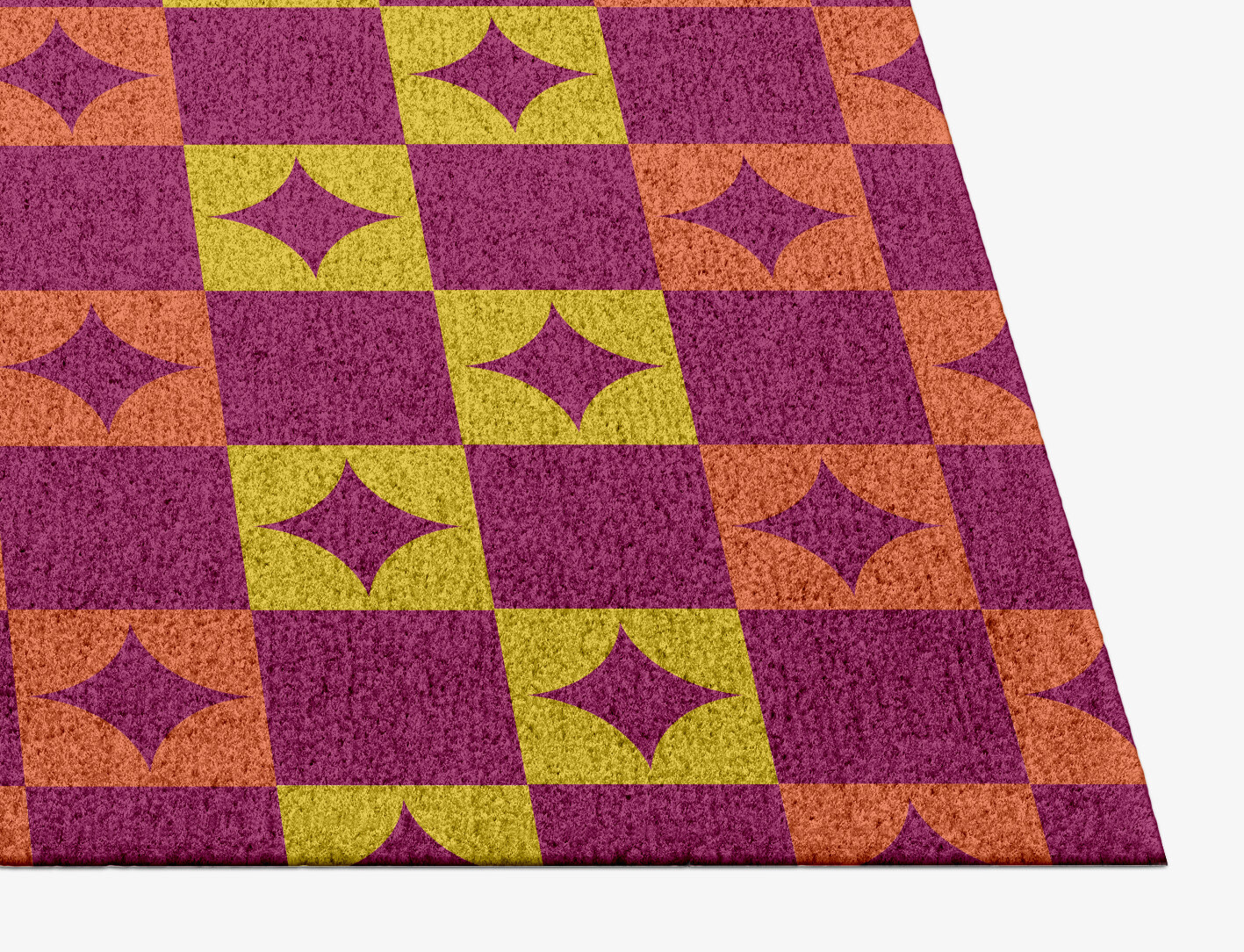 Robin Geometric Rectangle Hand Knotted Tibetan Wool Custom Rug by Rug Artisan